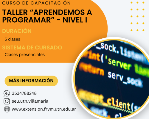 TALLER "APRENDEMOS A PROGRAMAR" - NIVEL I